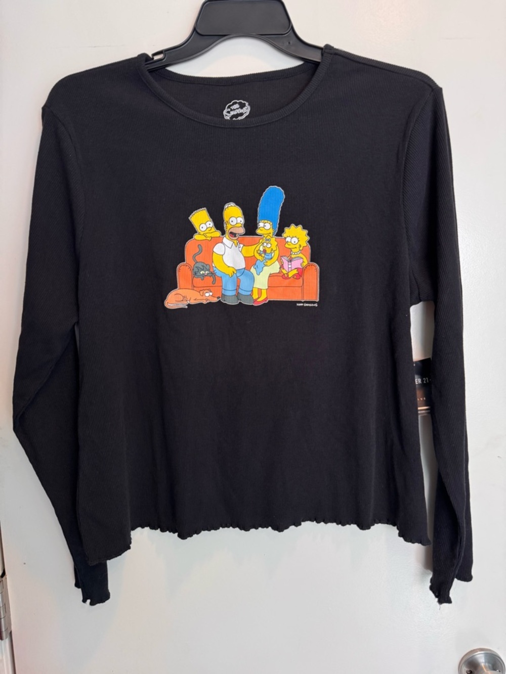 The Simpsons Forever 21 Black Long Sleeve Tee 3X